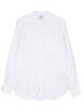 Woolrich BAND COLLAR LINEN SHIRT - White