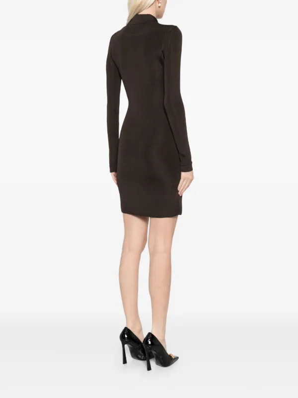 【関税込み】TOM FORD RIB KNIT MINI DRESS TOM FORD Ribbed Mini Dress | Brown | FARFETCH