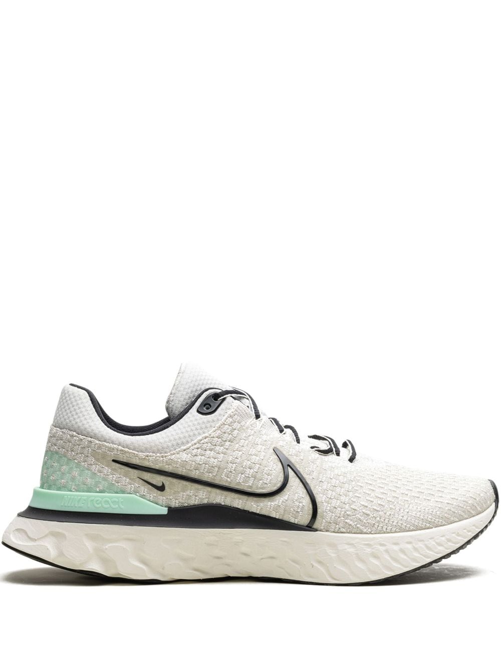 Nike React Infinity Run Flyknit 3 "phantom/black/mint" Sneakers In Gray