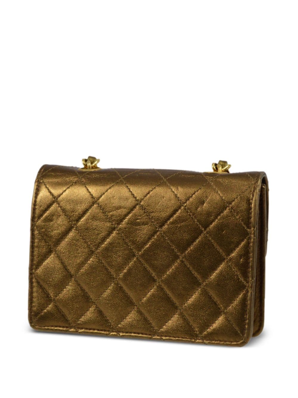 CHANEL Pre-Owned 1990 Straight Flap schoudertas - Bruin