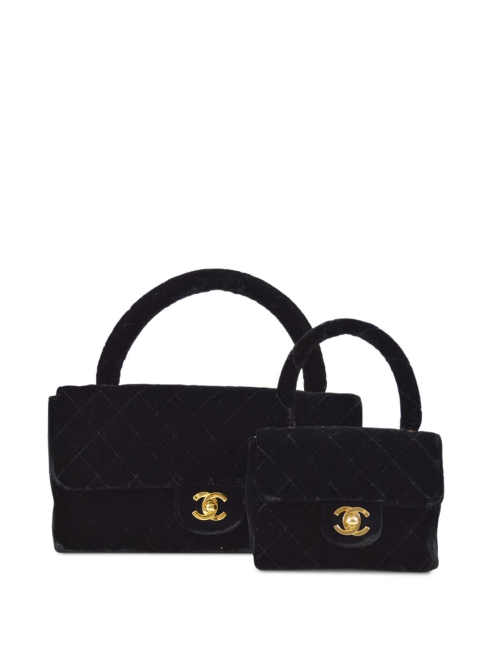 Pre-owned Chanel 1995 Classic Flap Two-in-one Handbag In Black