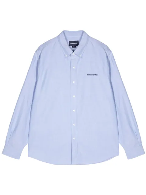 This Is Never That logo-embroidered poplin shirt