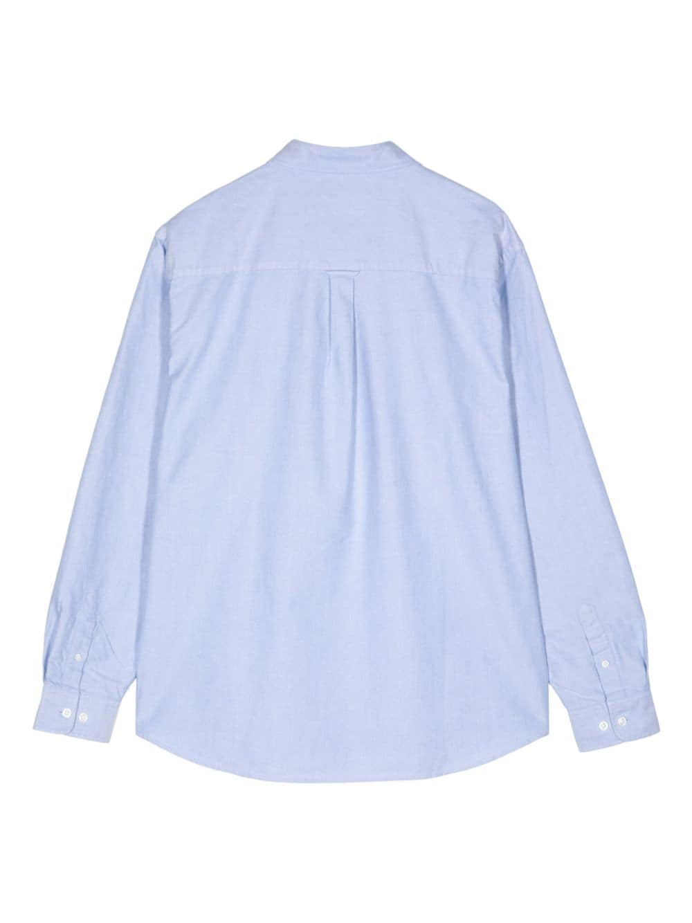 This Is Never That logo-embroidered poplin shirt - Blauw