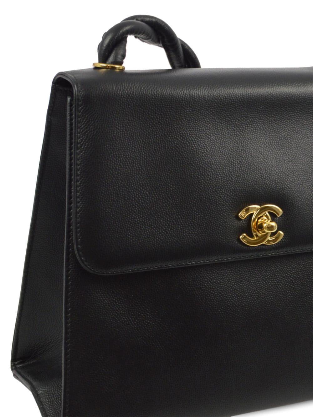 Pre-owned Chanel 1998 Cc Turn-lock Shoulder Bag In Black