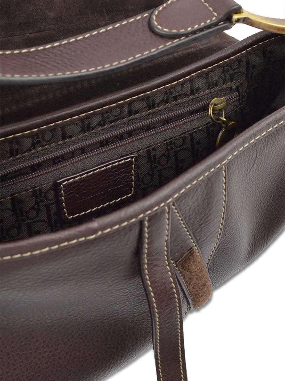 Pre-owned Dior 2002 Saddle Shoulder Bag In Brown