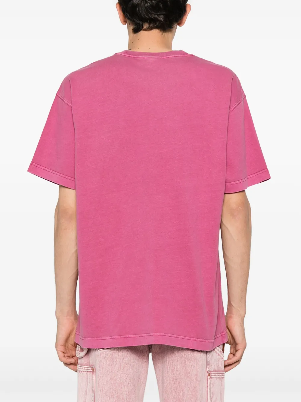 Shop Carhartt Nelson Logo-patch Cotton T-shirt In Pink