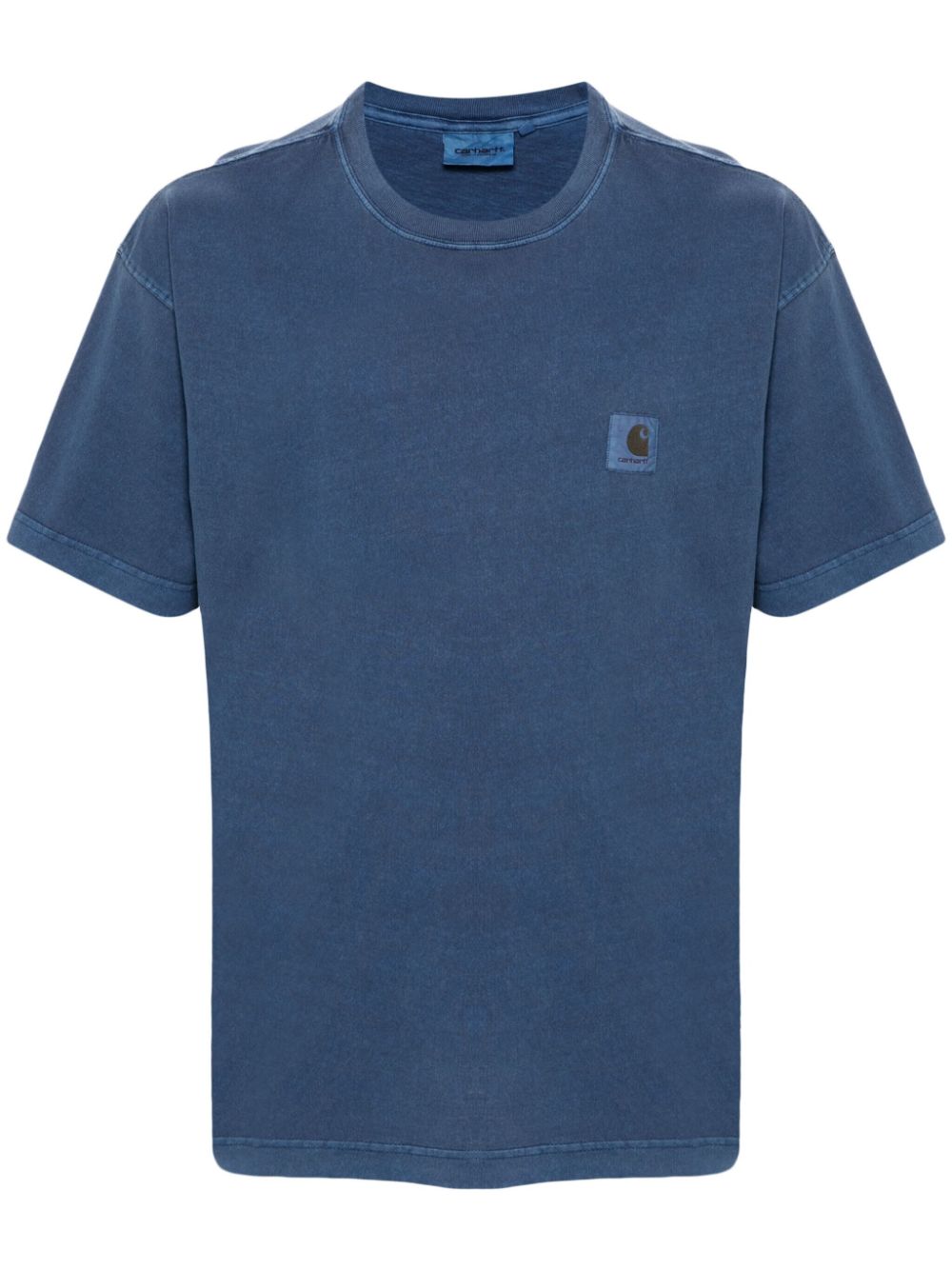 Carhartt Nelson Logo-patch Cotton T-shirt In Blue