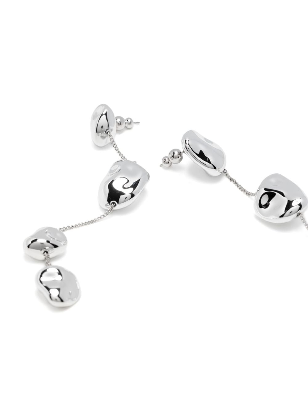 Shop Cult Gaia Cleo Brass Earrings In Silver