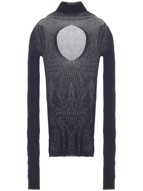 QUIRA high-neck ribbed-knit jumper