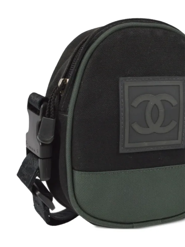 CHANEL Pre-Owned 2003 Sport Line Shoulder Bag Black FARFETCH JO