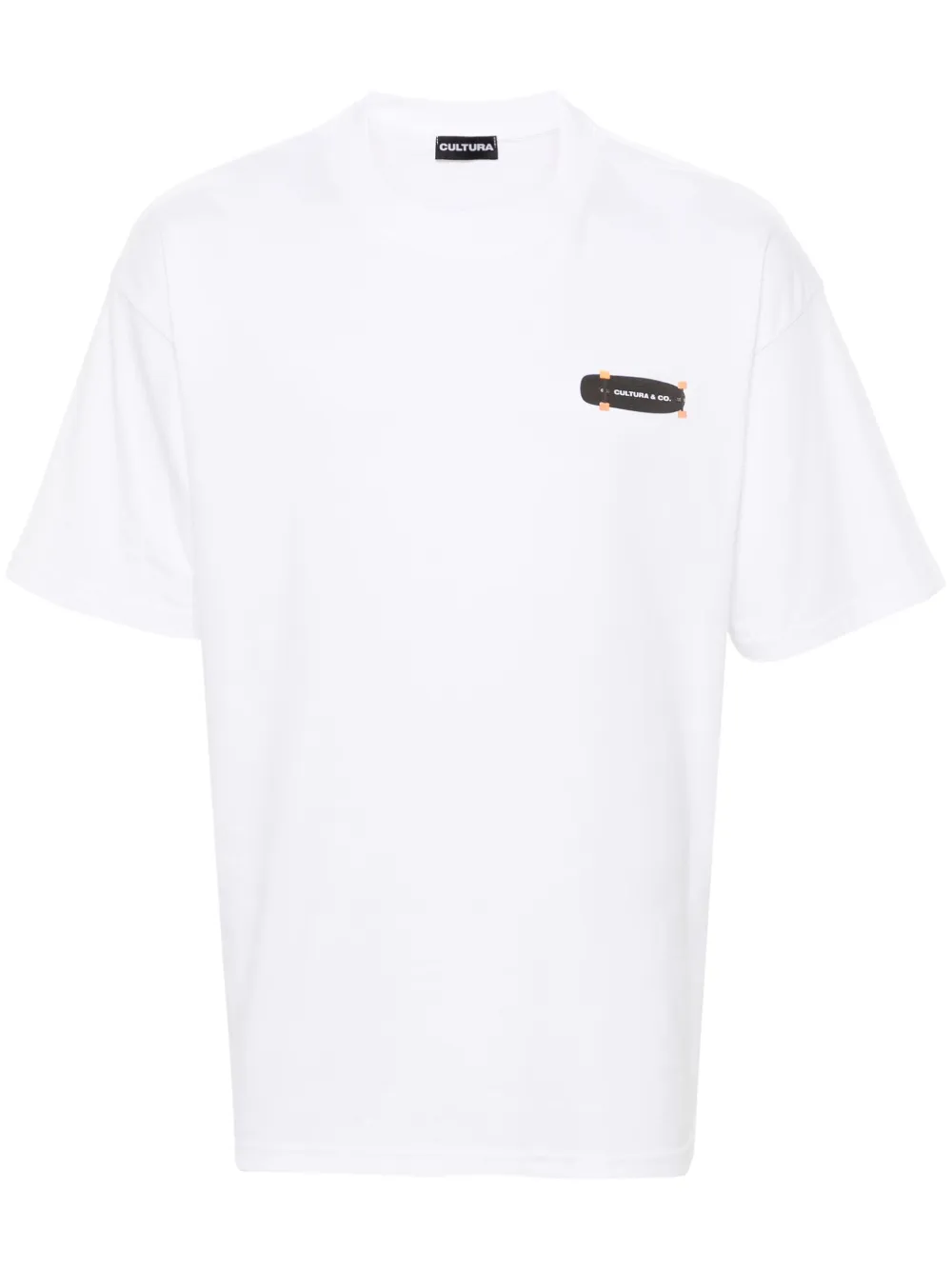 CULTURA T-Shirt mit grafischem Print - Weiß