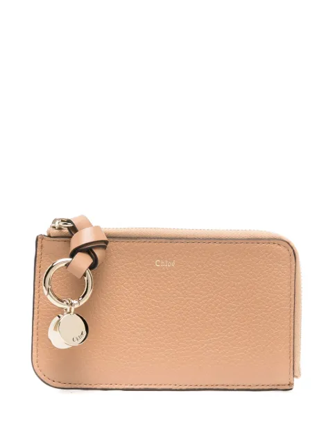 Chloé logo-charm leather cardholder