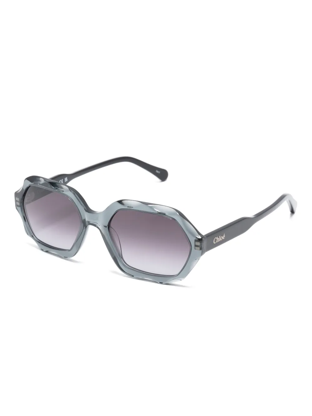 Chloé Eyewear CH0227S zonnebril met doorzichtig montuur Grijs