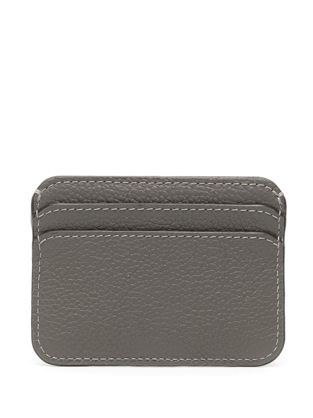 Shop Chloé Marcie Leather Cardholder In Grey
