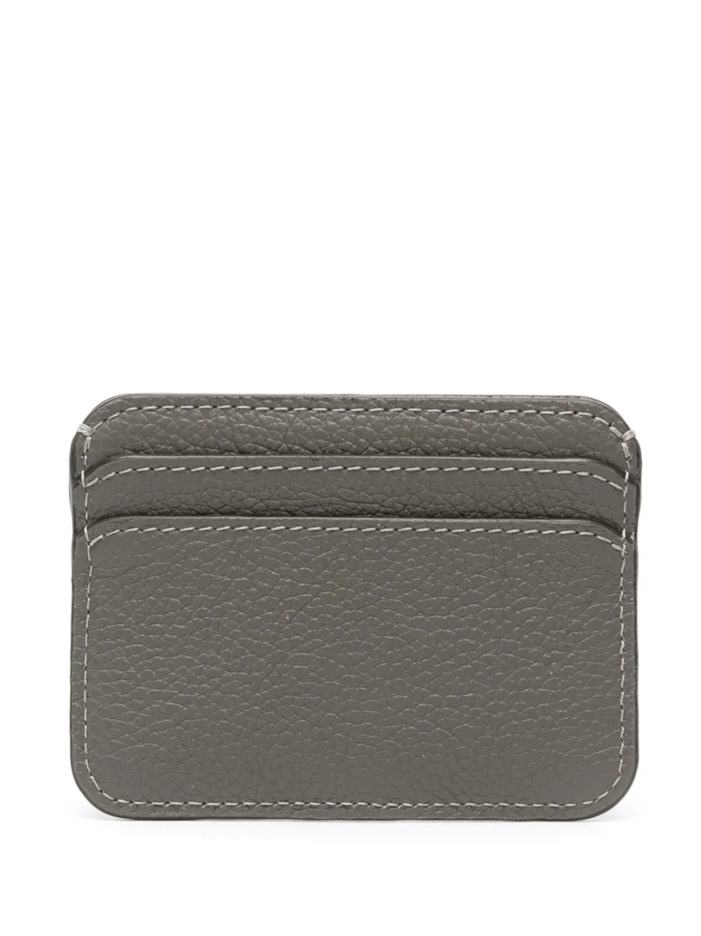 Shop Chloé Marcie Leather Cardholder In Grey