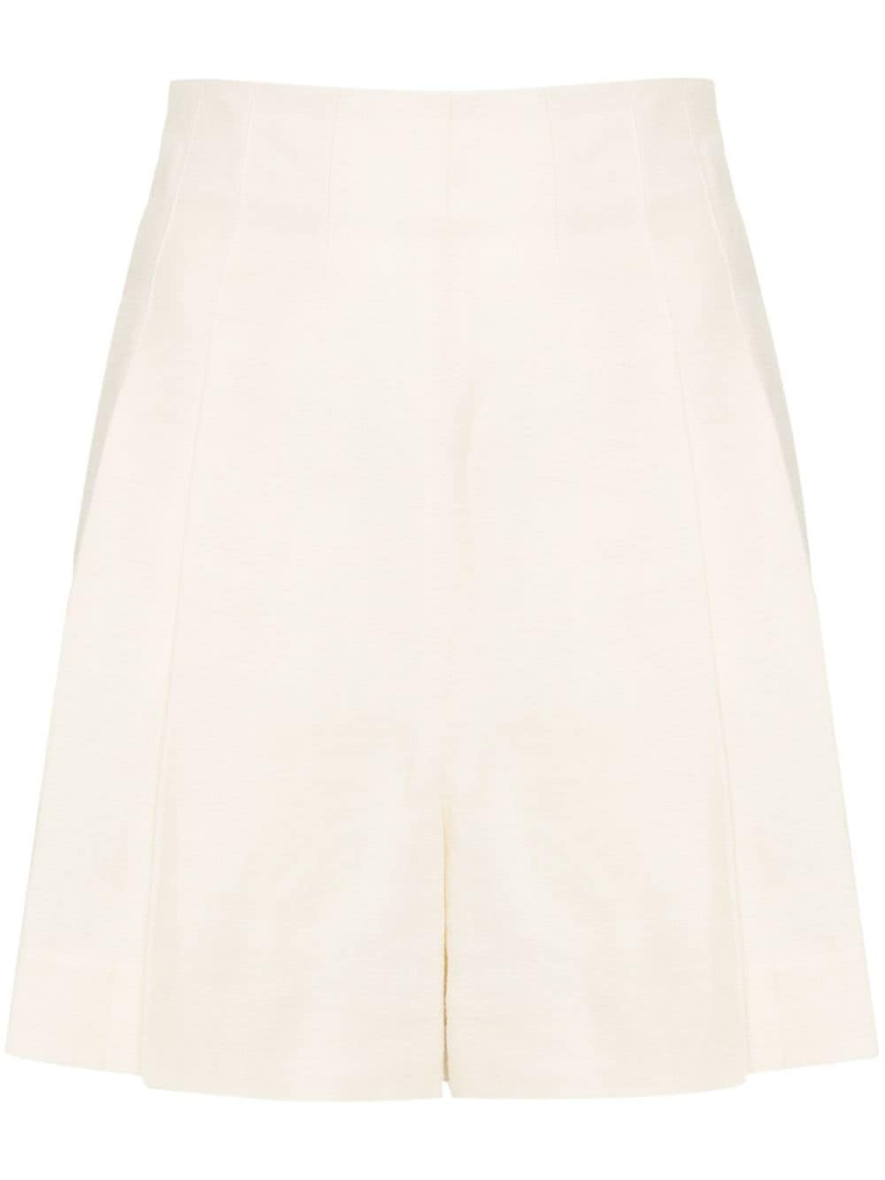 Chloé high-waist tailored linen shorts - Toni neutri