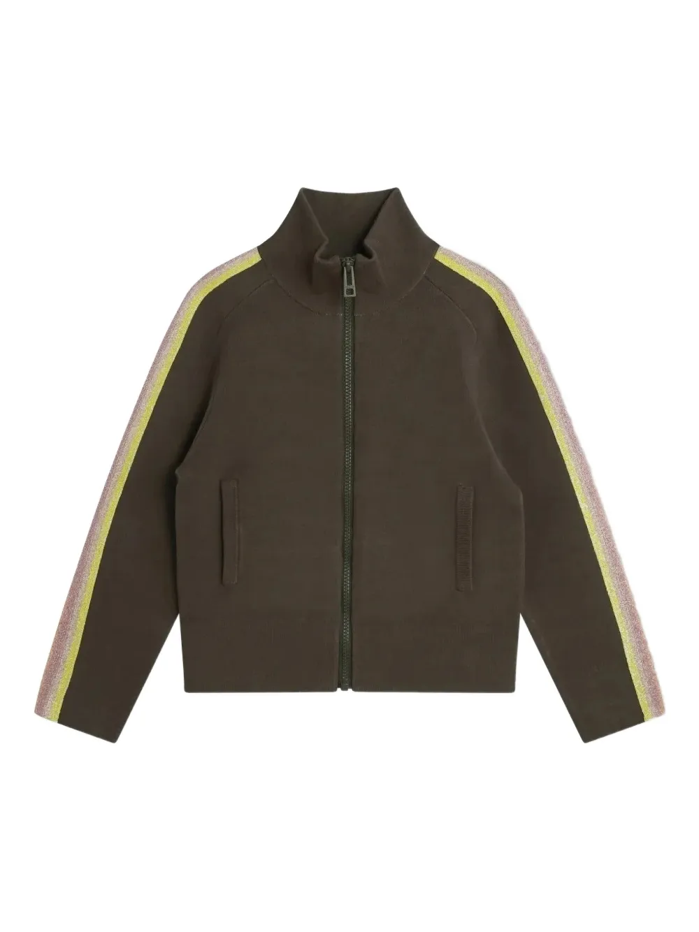 Zadig & Voltaire Kids zip logo sweater - Marrone