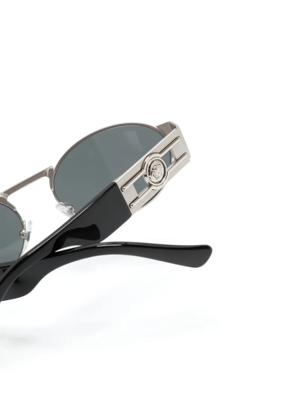 Versace Oval-frame Sunglasses In Silver