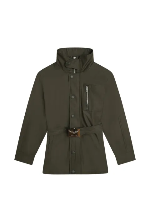 Zadig & Voltaire Kids belted zipped jacket