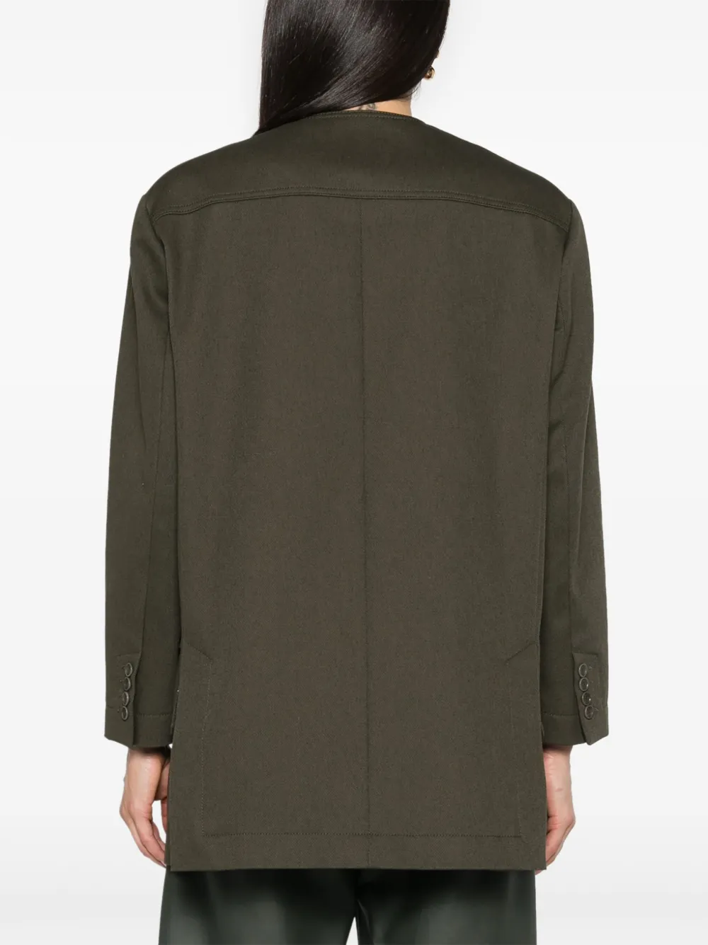 Max Mara Recital twill shirtjack Groen