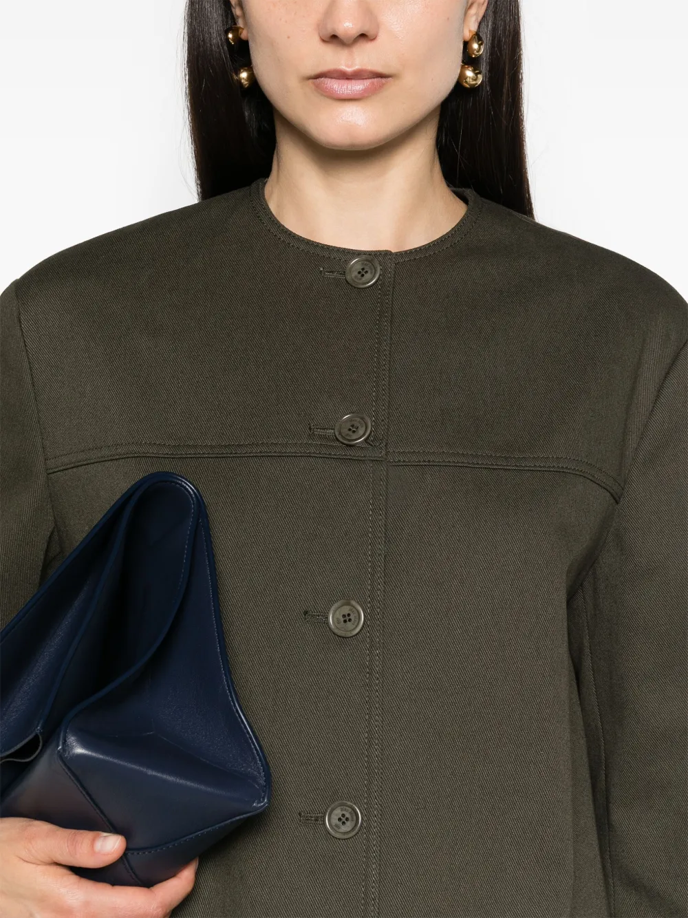Max Mara Recital twill shirtjack Groen