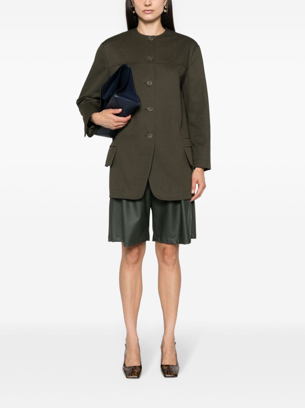 Max Mara Recital twill shirtjack - Groen