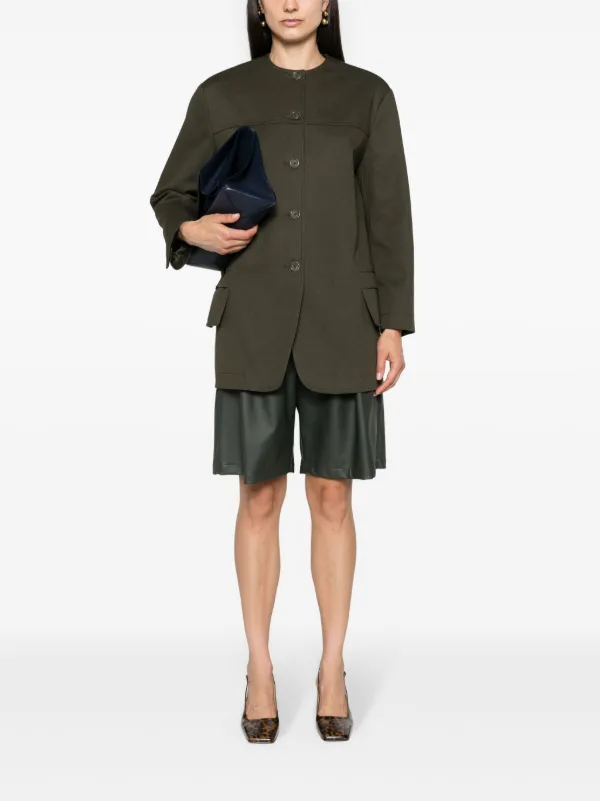 ジャケット Max Mara JACKET (2511041403600 007) Max Mara Recital Twill Shirt Jacket | Green | FARFETCH