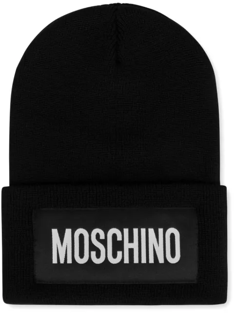 Moschino gorro tejido con parche del logo