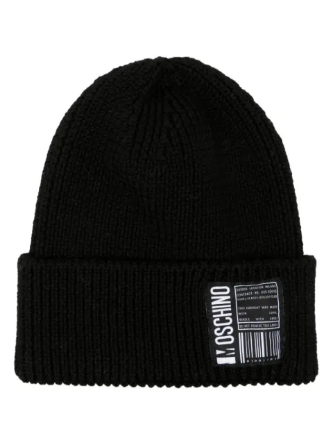 Moschino bonnet en laine à patch logo