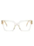 Miu Miu Eyewear transparent oversize-frame glasses - Yellow