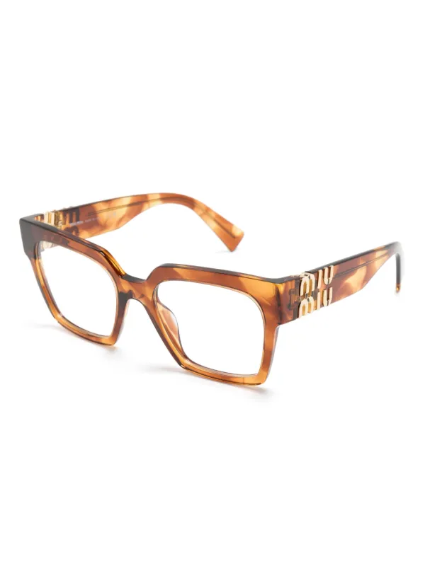 Miu Miu Eyewear MU04UV Vista Glasses | Brown | FARFETCH