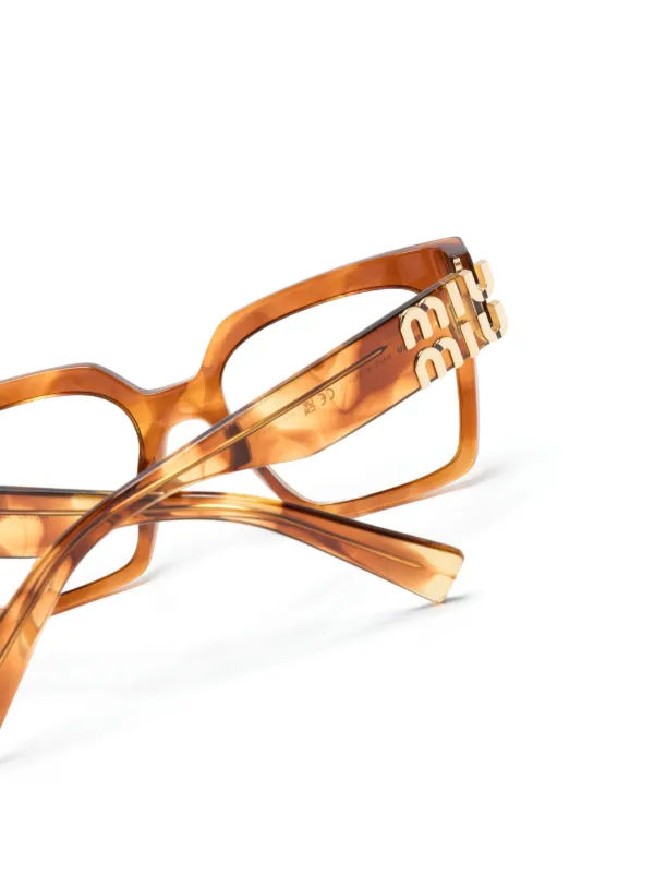 Miu Miu Eyewear MU04UV Vista Glasses | Brown | FARFETCH