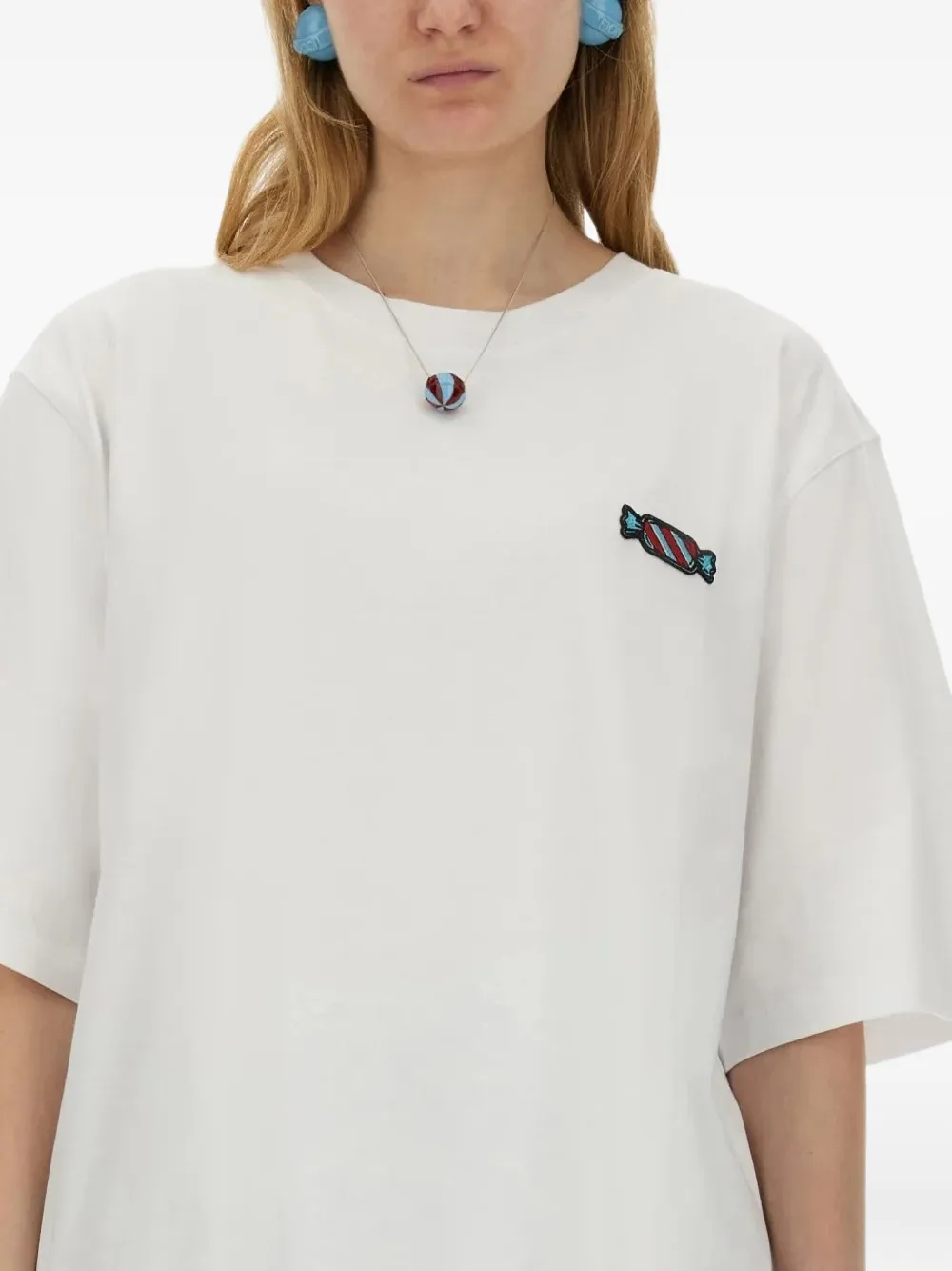 Fiorucci T-shirt met patch Wit