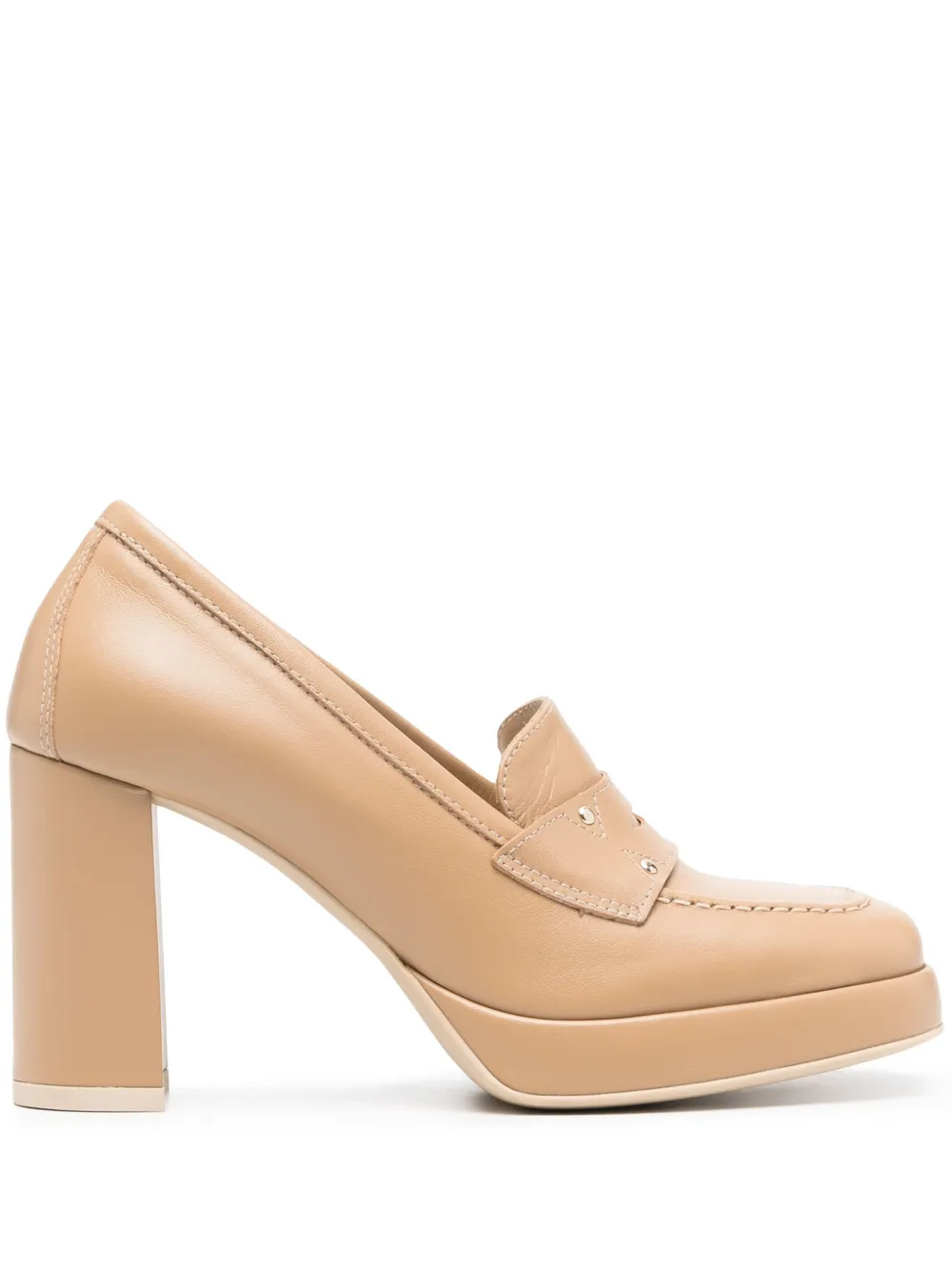 NeroGiardini 100mm stud-embellished leather pumps Neutrals