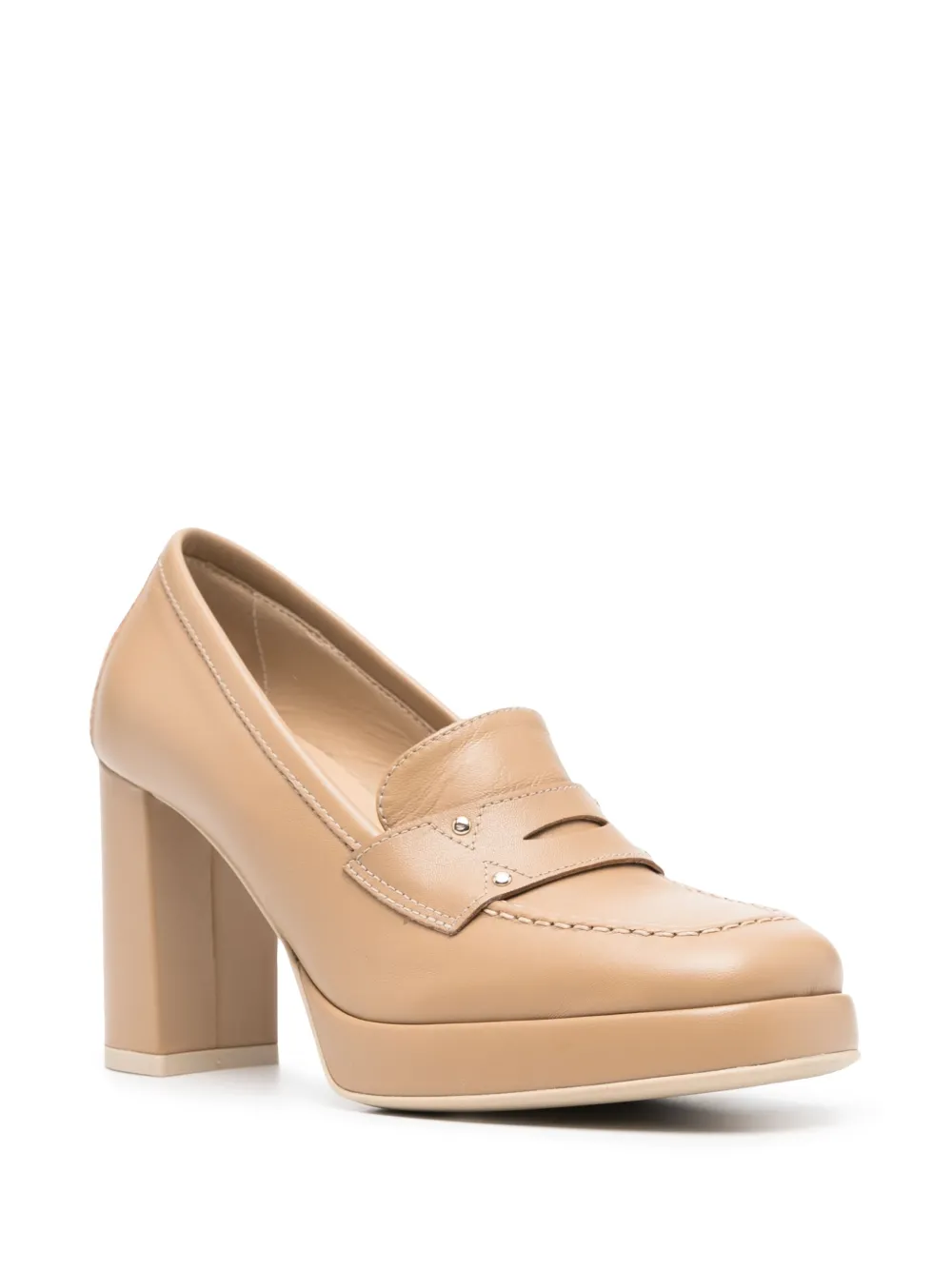 NeroGiardini 100mm stud-embellished leather pumps Neutrals