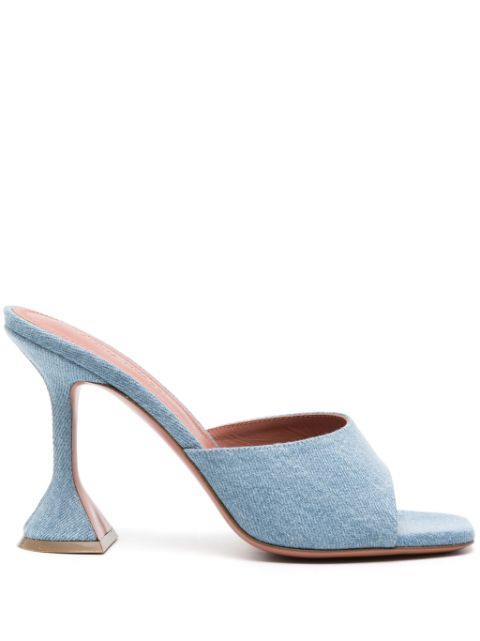 Amina Muaddi Lupita 100mm denim mules Women