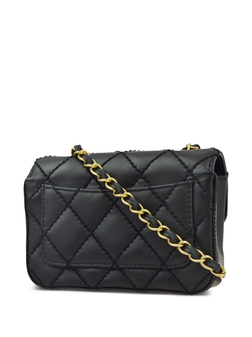 CHANEL Pre-Owned 2003 Wild Stitch leren schoudertas - Zwart