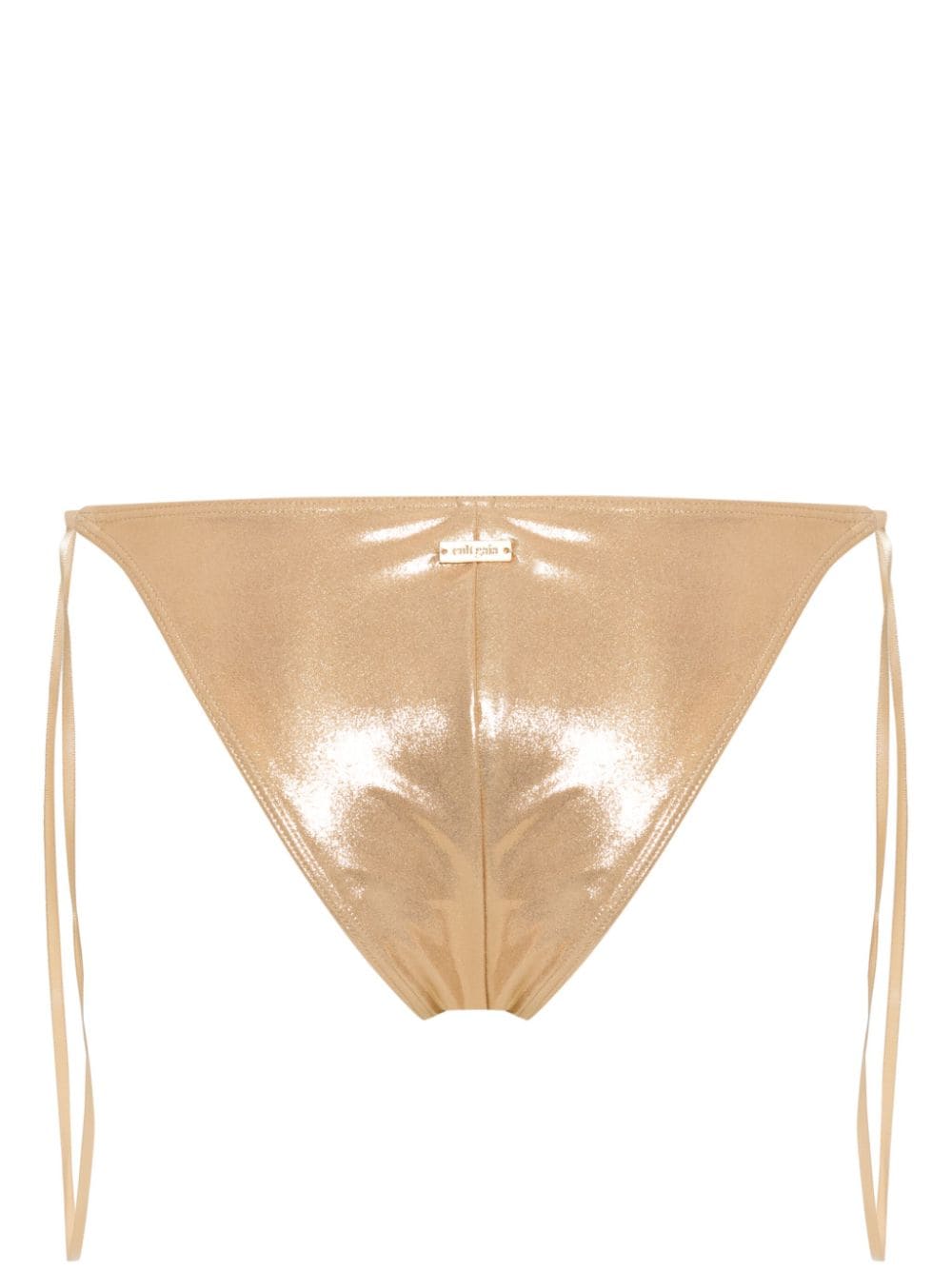 Shop Cult Gaia Vallie Metallic Bikini Bottoms In Gold