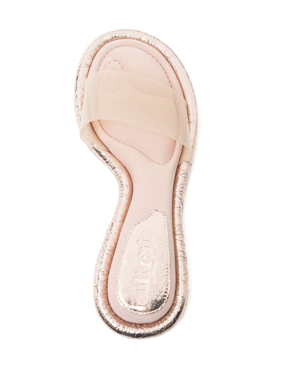 Shop Cult Gaia Aldari Transparent Mules In Gold