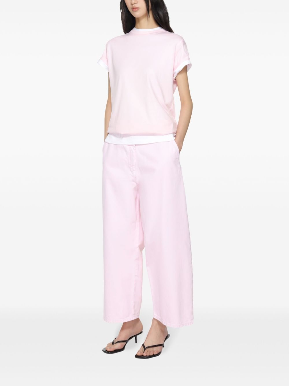 Shop Studio Nicholson Jersey Cotton T-shirt In Pink
