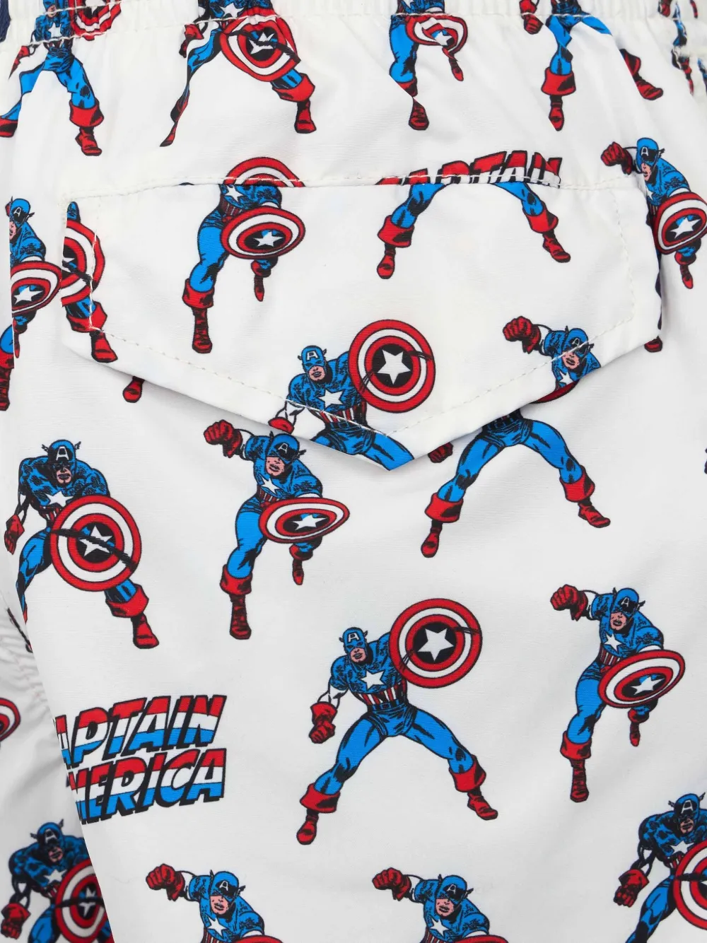 Mc2 Saint Barth X Marvel Captain America Print Swim Shorts In Multi
