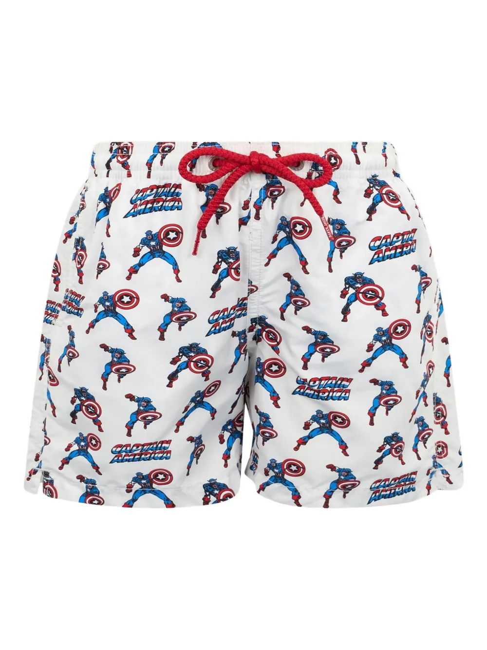 MC2 Saint Barth Kids x Marvel Captain America print swim shorts - ホワイト MC2 Saint Barth Kids x Marvel Captain America print swim shorts - ホワイト