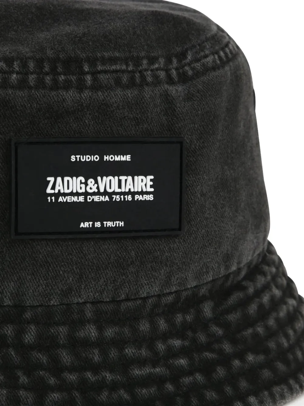 Zadig & Voltaire Kids Vissershoed met vlakken Zwart