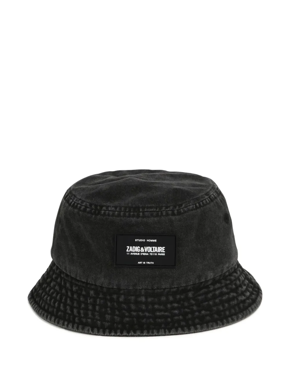Zadig & Voltaire Kids panelled bucket hat | Black | Image 1