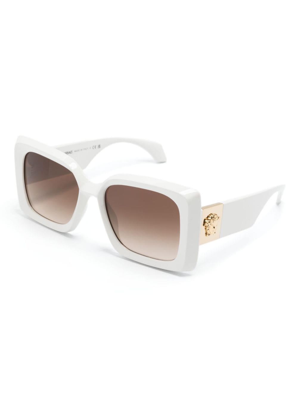 Versace Eyewear Medusa-plaque oversize-frame sunglasses - Wit