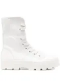 GUESS USA lace-up platform combat boots - Neutrals
