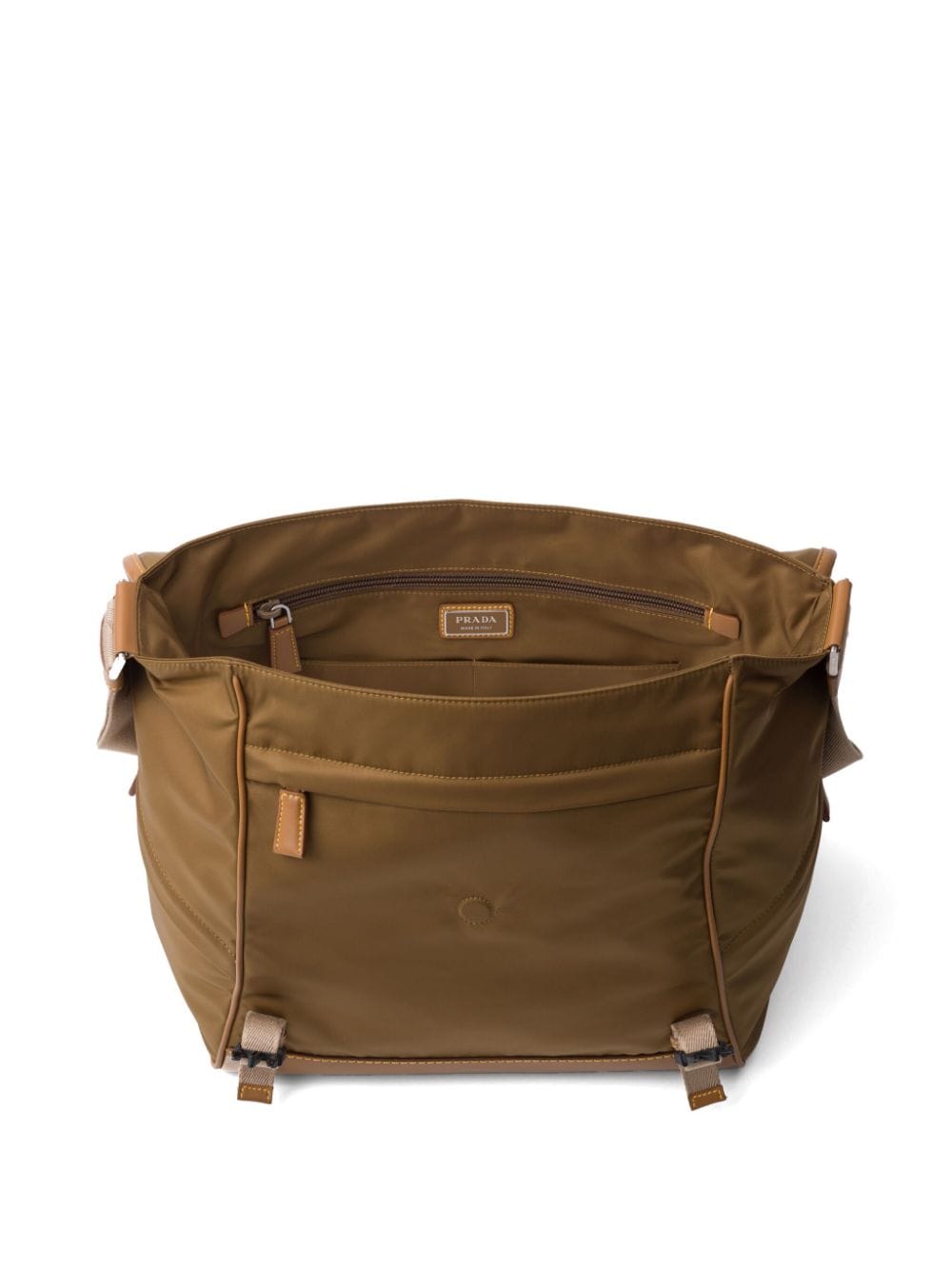 Shop Prada Re-nylon Shoulder Bag In Braun