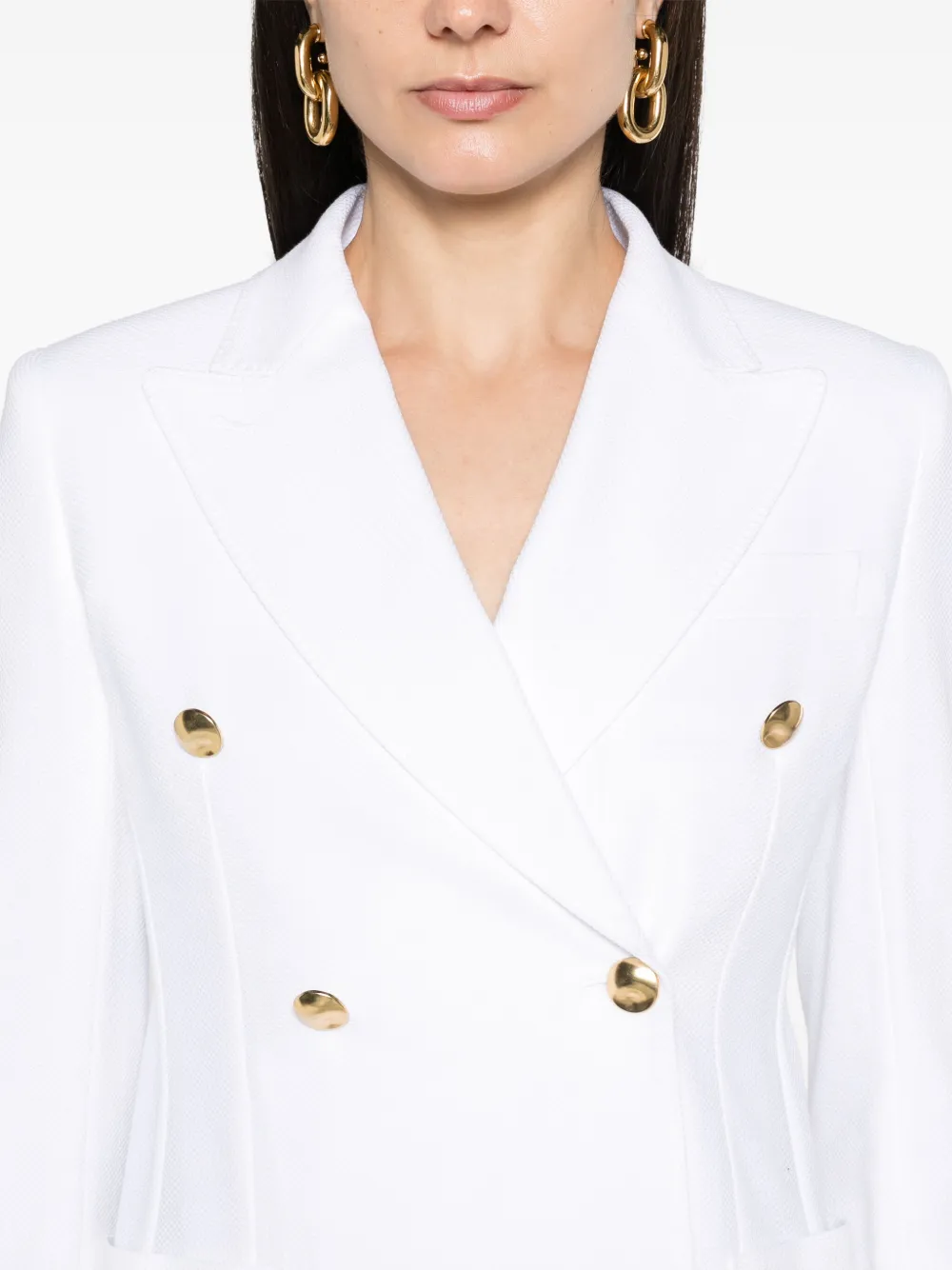 Max Mara Blazer met dubbele rij knopen Wit