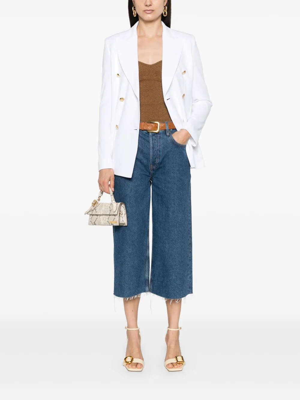 Max Mara Blazer met dubbele rij knopen Wit