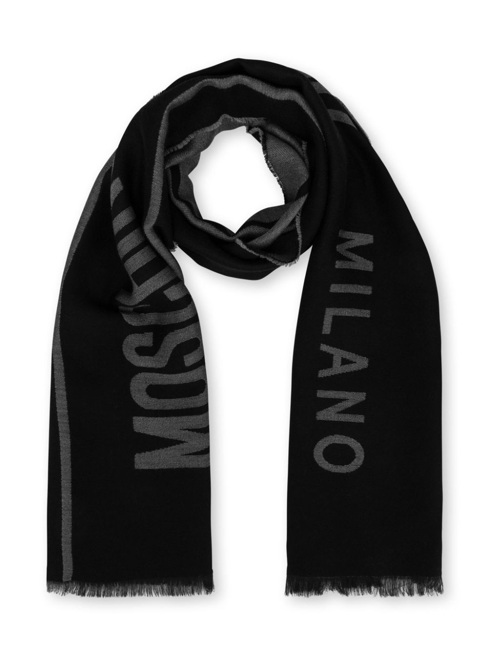 Moschino logo scarf - Zwart